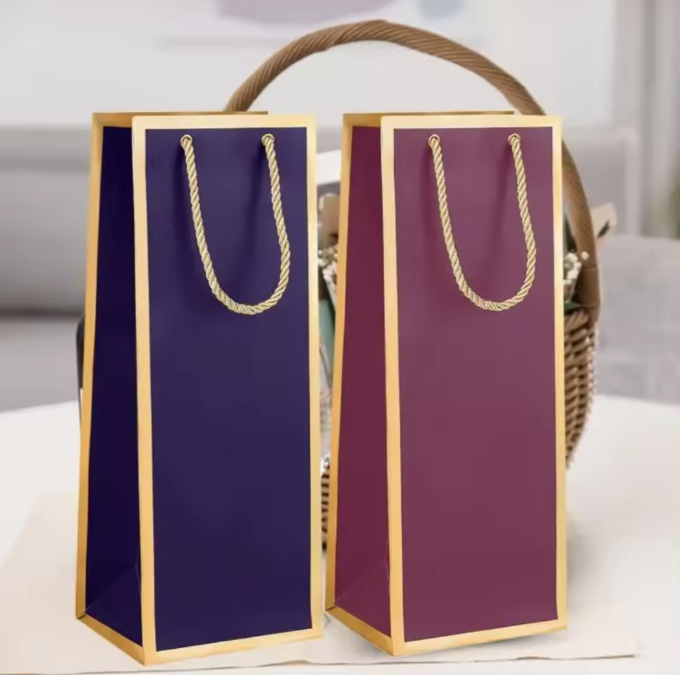 Paper Gifting Wine Bags